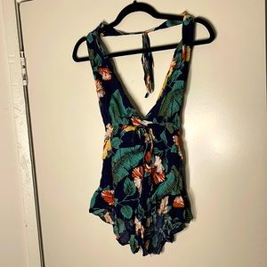 Zaful Women’s Floral Backless Romper